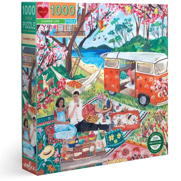 Puzzle 1000 pièces : Vie de campeur - Eeboo-PZTCAM