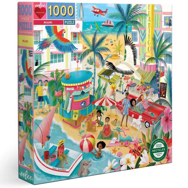 1000 piece puzzle : Miami - Eeboo-PZTMIA