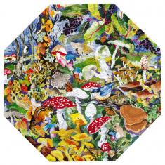 500 Piece Octagonal Puzzle: Toxic Mushrooms