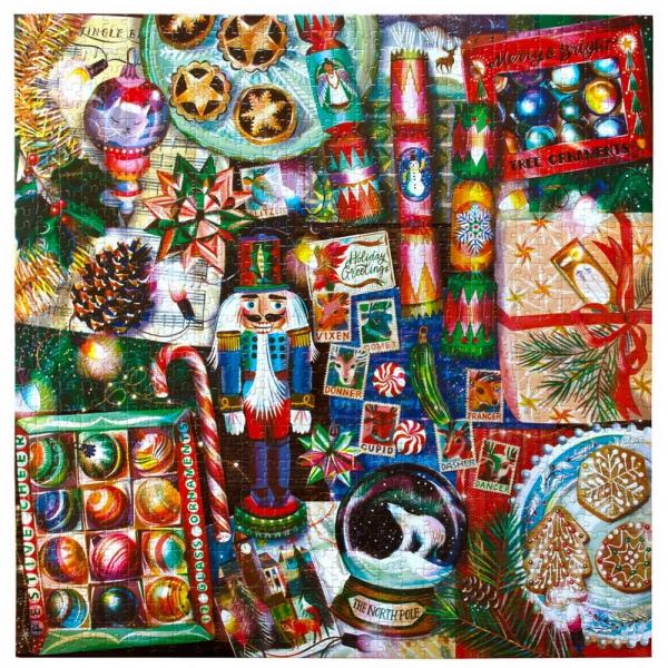 1000 piece puzzle: Christmas decoration - Eeboo-PZTCDR