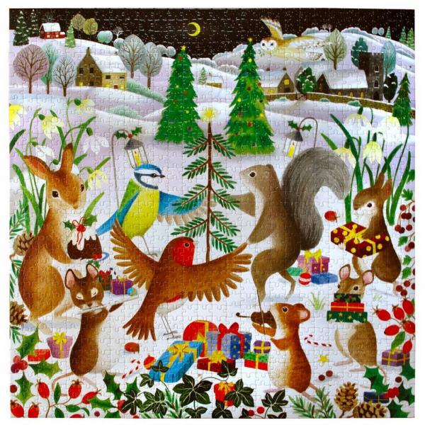 Puzzle 1000 pièces : Le petit arbre de Noël - Eeboo-PZTTLT