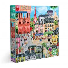 Puzzle carré 1000 pièces : Un jour à Paris