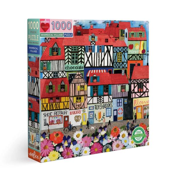 1000 piece puzzle: Whimsical Village - Eeboo-PZTWSV