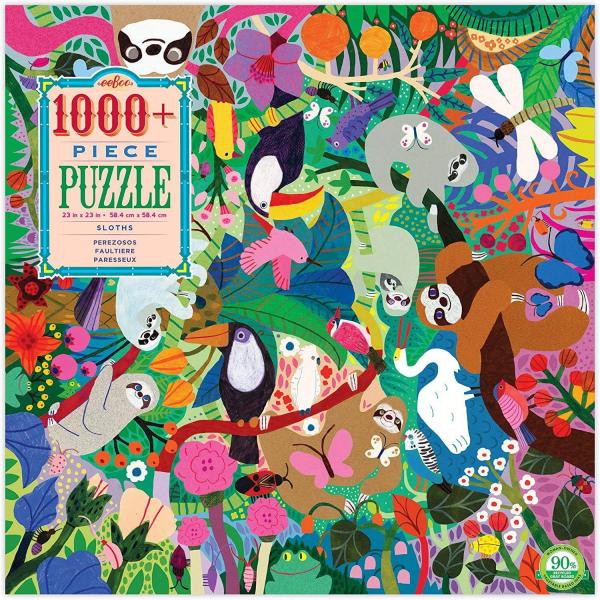 Puzzle carré 1000 pièces : Les paresseux - Eeboo-PZTSLO