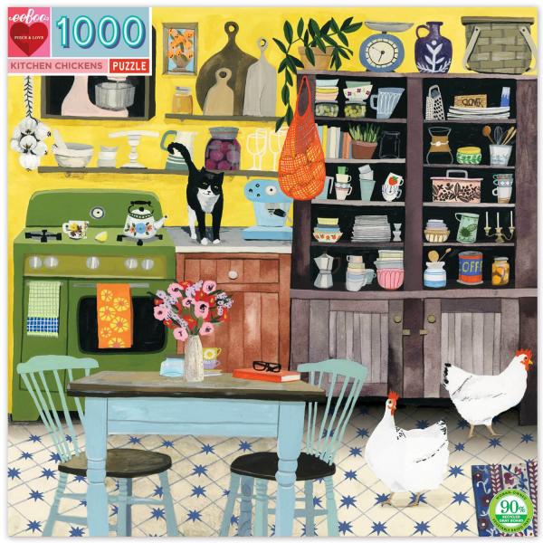 Kitchen Chicken 1000 piece puzzle - Eeboo-PZTKHC