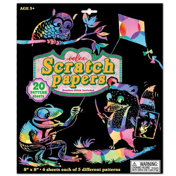 Loisirs créatifs : Scratch Paper : Ardoise Magique colorée - Eeboo-9650418