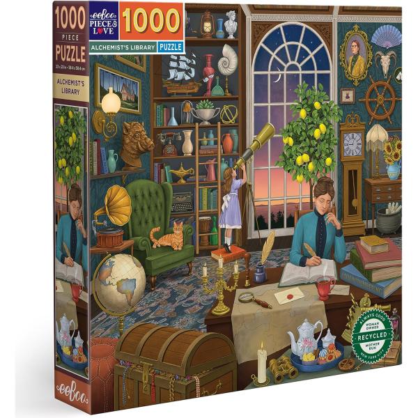Puzzle 1000 pièces : Bibliothèque de l'Alchimiste - Eeboo-PZTAHL