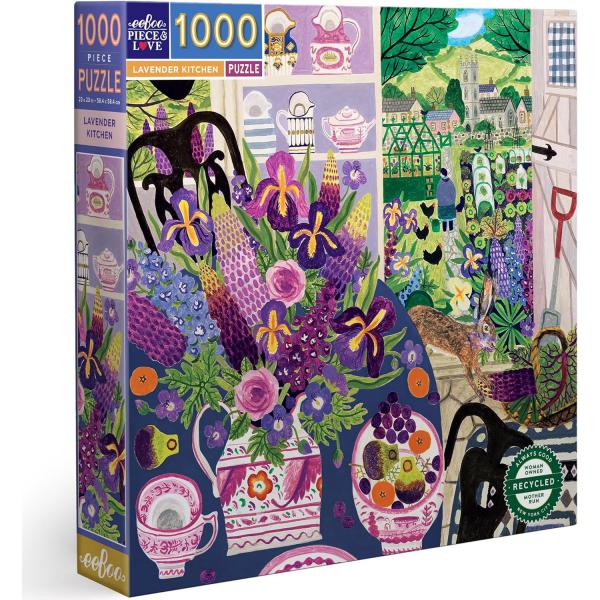1000-teiliges Puzzle: Lavendelküche - Eeboo-PZTLVK