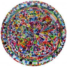 Round Puzzle 500 Pieces: Triangular Pattern