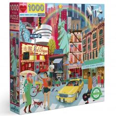 Puzzle cuadrado de 1000 piezas: la vida en la ciudad de Nueva York