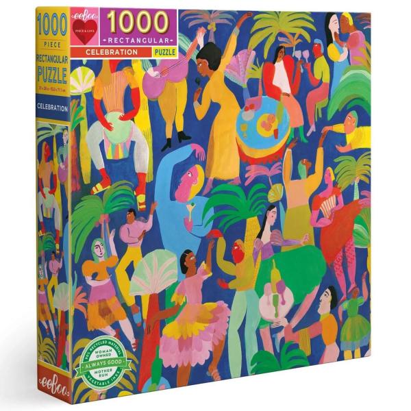 1000-teiliges quadratisches Puzzle: Party - Eeboo-PZTCLE