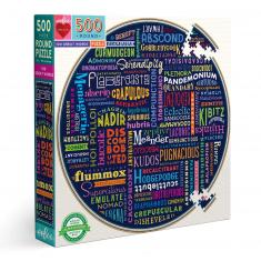 Puzzle rond 500 pièces : 100 grands mots