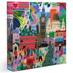 Quadratisches Puzzle mit 1000 Teilen: London Life
