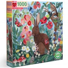 Puzzle cuadrado de 1000 piezas: Conejo amapola