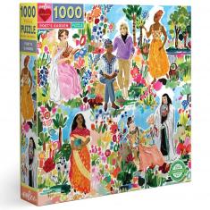 Puzzle Carré 1000 Pièces : Jardin du poète