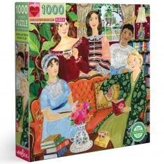 1000-teiliges quadratisches Puzzle: Jane Austens Buchclub
