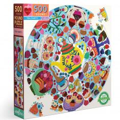Puzzle rond 500 pièces : Tea Party