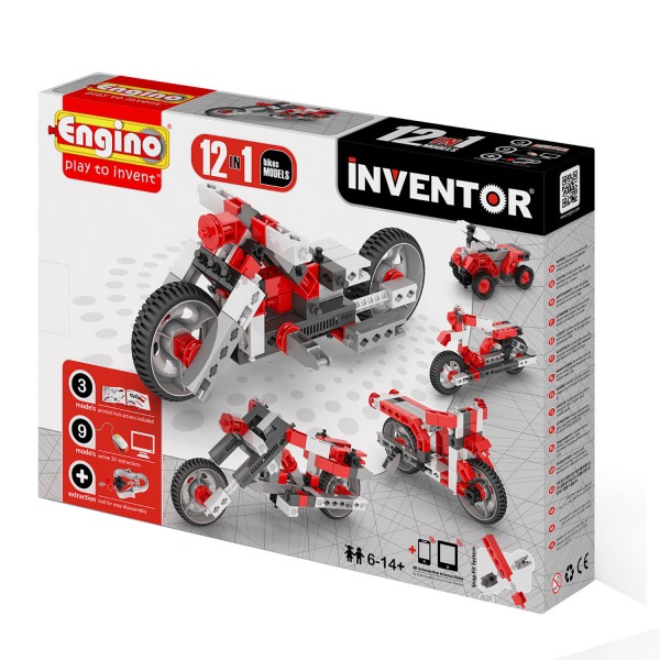 Inventor : 12 Modèles de motos - Engino-EN1232