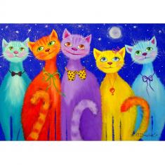 Puzzle 1000 pièces : Smiling Cats  