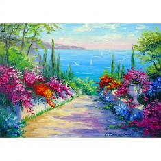 Puzzle 1000 pièces : Sunny Road to the Sea 