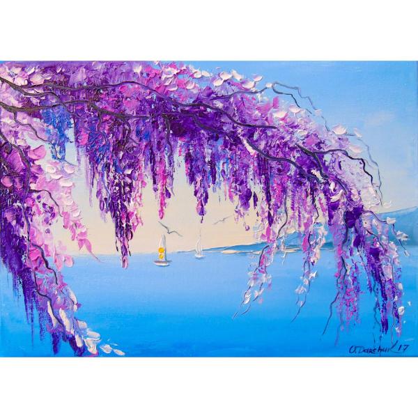 Puzzle 1000 pièces : Wisteria by the Sea  - Enjoy-1753