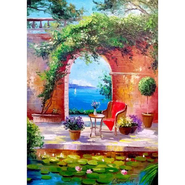 Puzzle 1000 pièces : Sea View Through the Arch  - Enjoy-1838