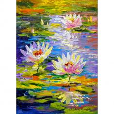 Puzzle 1000 pièces : Water Lilies in the Pond 