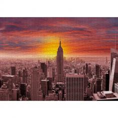 Puzzle 1000 pièces : Coucher de soleil sur New York   