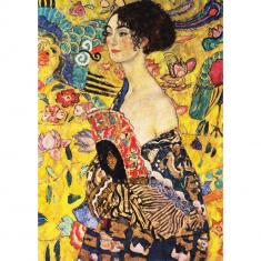 Puzzle 1000 pièces : Gustav Klimt : La Dame à l'éventail   