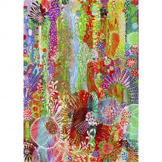 Puzzle 1000 pièces : Floral Curtain 