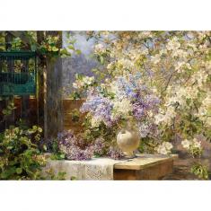 Puzzle 1000 pieces : Marie Egner: In the Blossoming Bower   