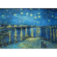 Puzzle 1000 pièces : Vincent Van Gogh : Nuit étoilée sur le Rhône   