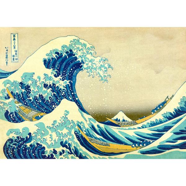 Puzzle 1000 pièces : Katsushika Hokusai : La Grande Vague au large de Kanagawa    - Enjoy-1188