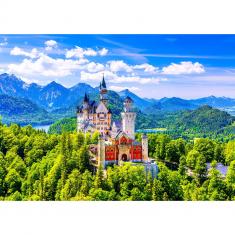 Puzzle 1000 pièces : Château de Neuschwanstein en été, Allemagne   