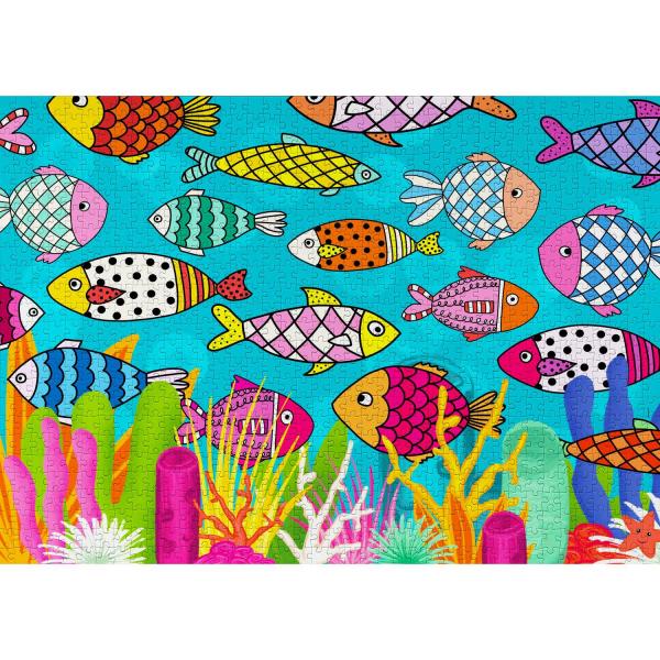 Puzzle 1000 pièces : Patterned Fishes  - Enjoy-2049