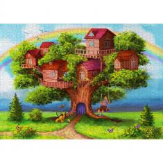 Puzzle de 1000 Piezas  : Casas en los árboles