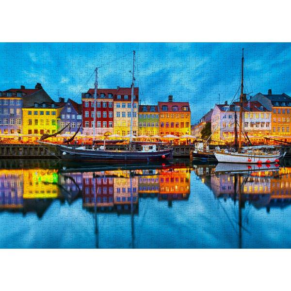 Puzzle 1000 Pièces : Vieux Port de Copenhague - Enjoy-2066