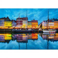 Puzzle de 1000 Piezas : Puerto antiguo de Copenhague