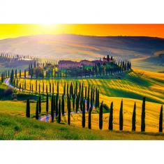 Puzzle de 1000 Piezas : Atardecer en Toscana