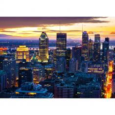Puzzle 1000 Pièces : Horizon de Montréal la nuit - Canada
