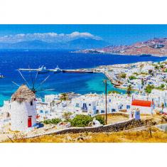 Puzzle 1000 Pièces : Île de Mykonos - Grèce