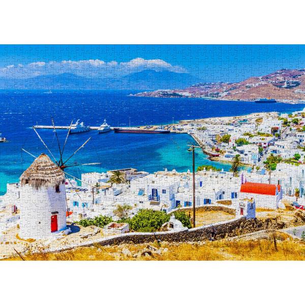 Puzzle 1000 Teile :  Insel Mykonos – Griechenland - Enjoy-2091