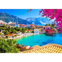 Puzzle 1000 Teile :  Assos-Dorf in Kefalonia – Griechenland