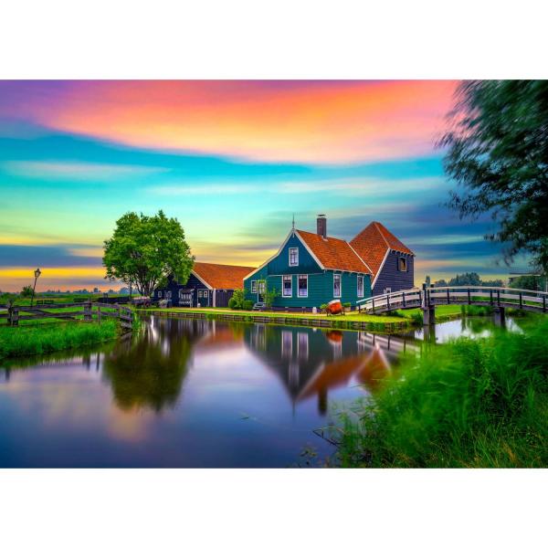 Puzzle 1000 pièces : Farm House in the Netherlands  - Enjoy-2099