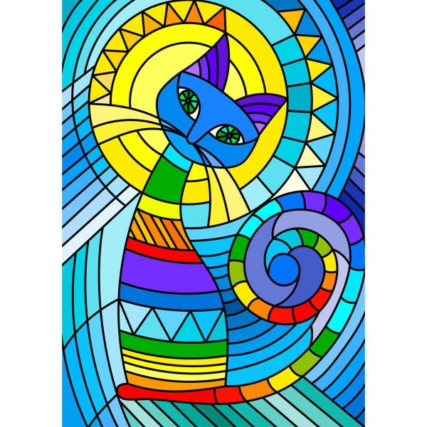 Puzzle 1000 pièces : Ornamental Cat  - Enjoy-2121