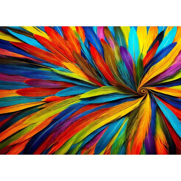 Puzzle 1000 pièces : Colorful Feathers  - Enjoy-2133