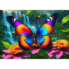 Puzzle de 1000 Piezas : Mariposa en el bosque