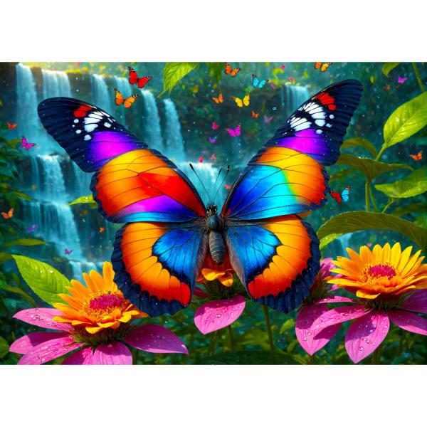 Puzzle de 1000 Piezas : Mariposa en el bosque - Enjoy-2135