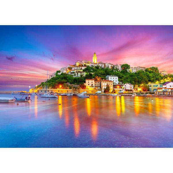 Puzzle de 1000 piezas: pueblo de Vrbnik, Croacia    - Enjoy-2096