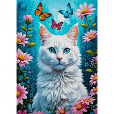 Puzzle de 1000 Piezas : Gato blanco